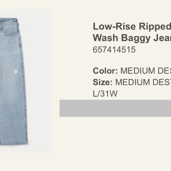 NWOT Hollister baggy jeans - Picture 5 of 6